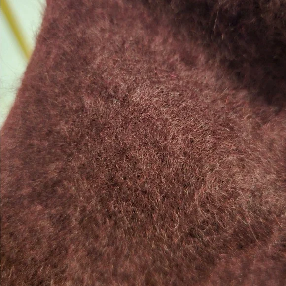 ME+EM burgundy brushed cashmere Sleeveless Knit Vest